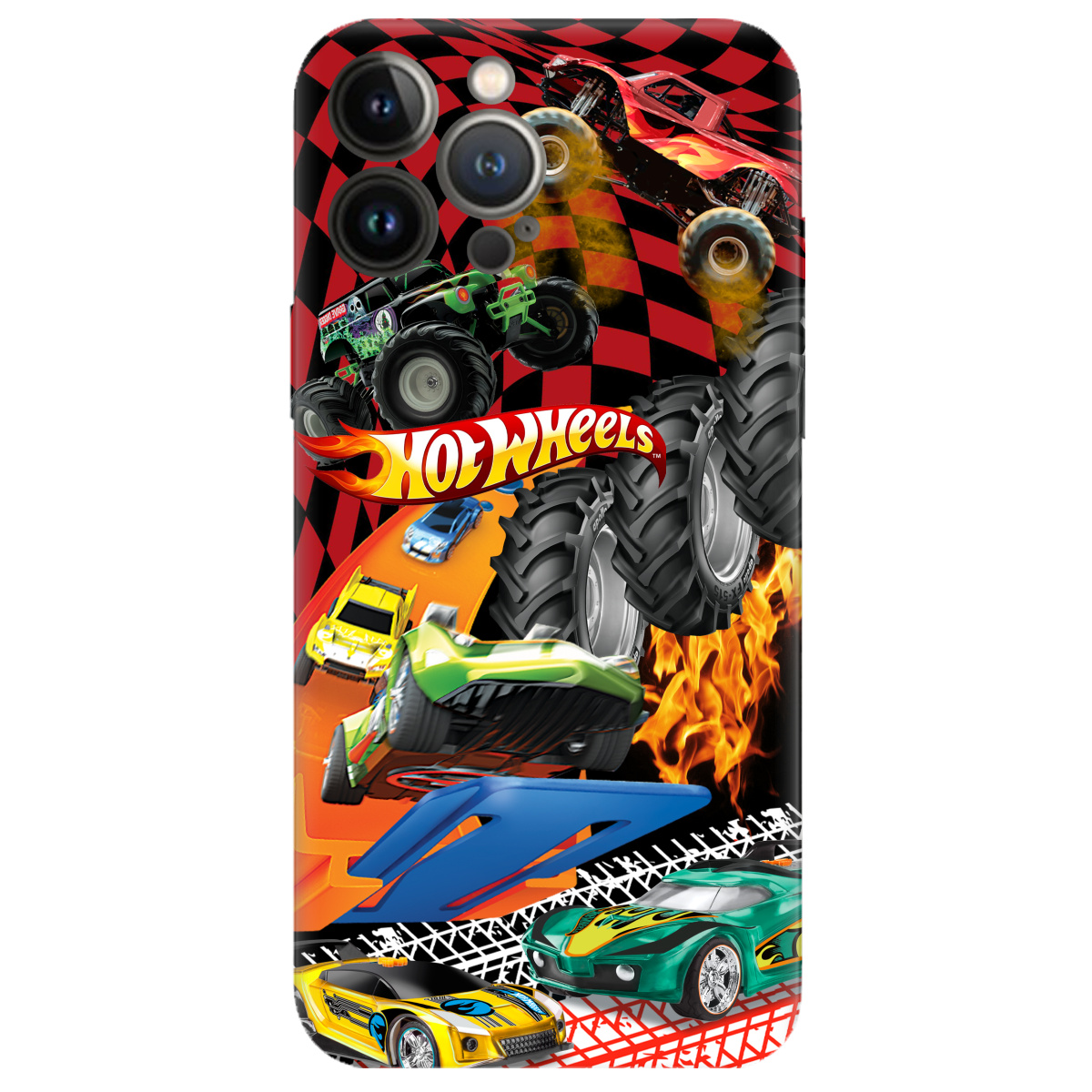 Чохол для Apple iPhone 13 Pro прозорий Hot Wheels - фото 1 - Чохли для телефонів