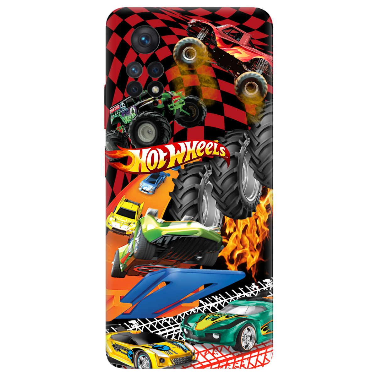 Чехол для Xiaomi Redmi Note 11 Pro прозрачный Hot Wheels - фото 1 - Чехлы для телефонов