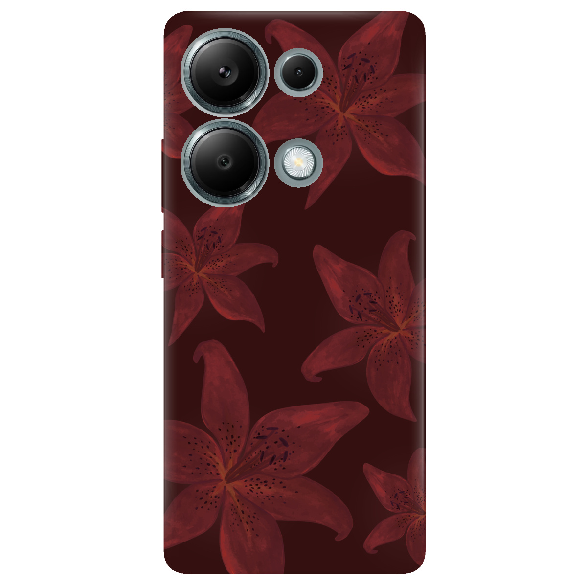 Чехол для Xiaomi Redmi Note 13 Pro 4G прозрачный Шепот лилий - фото 1 - Чехлы для телефонов