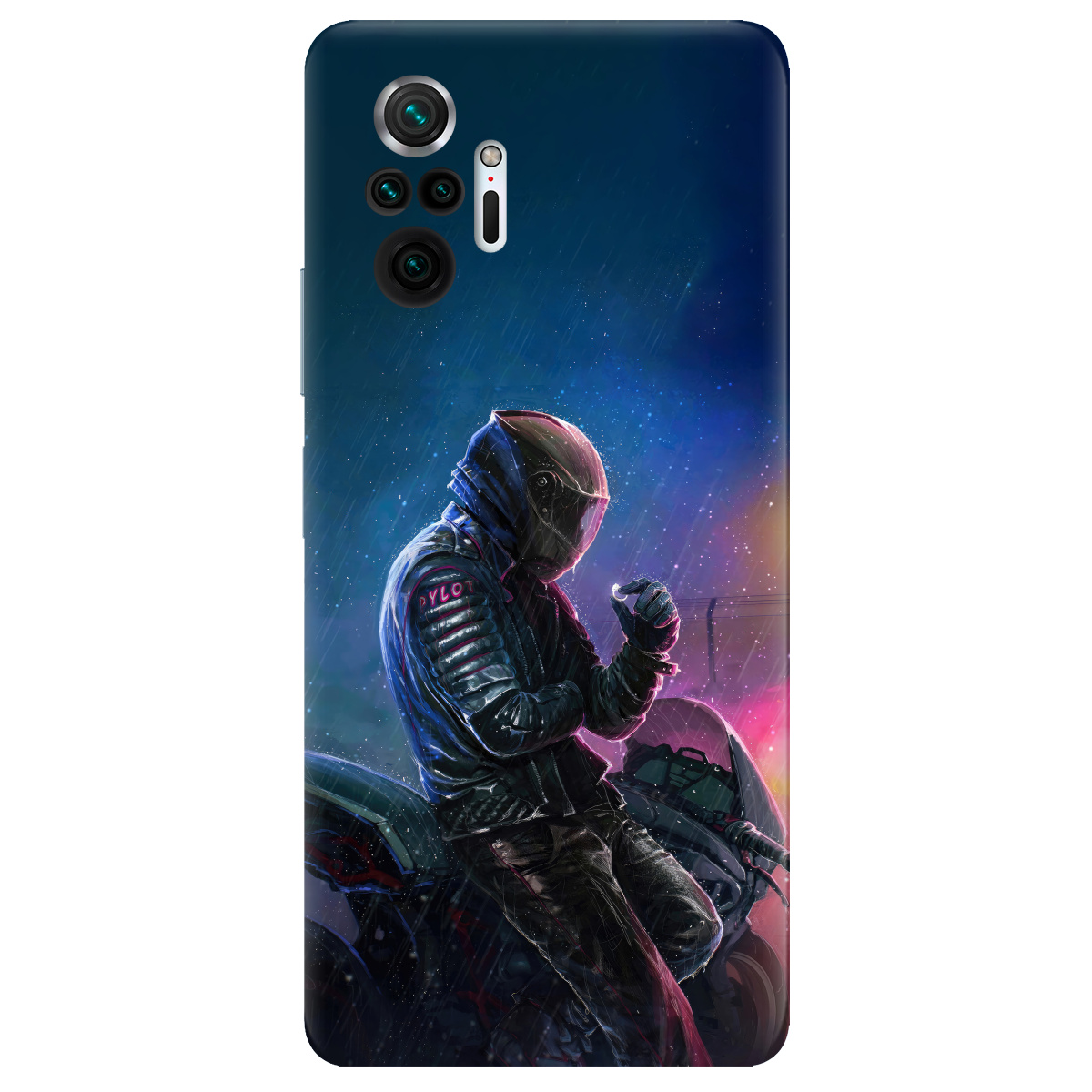 Чехол для Xiaomi Redmi Note 10 Pro прозрачный Душа байкера - фото 1 - Чехлы для телефонов