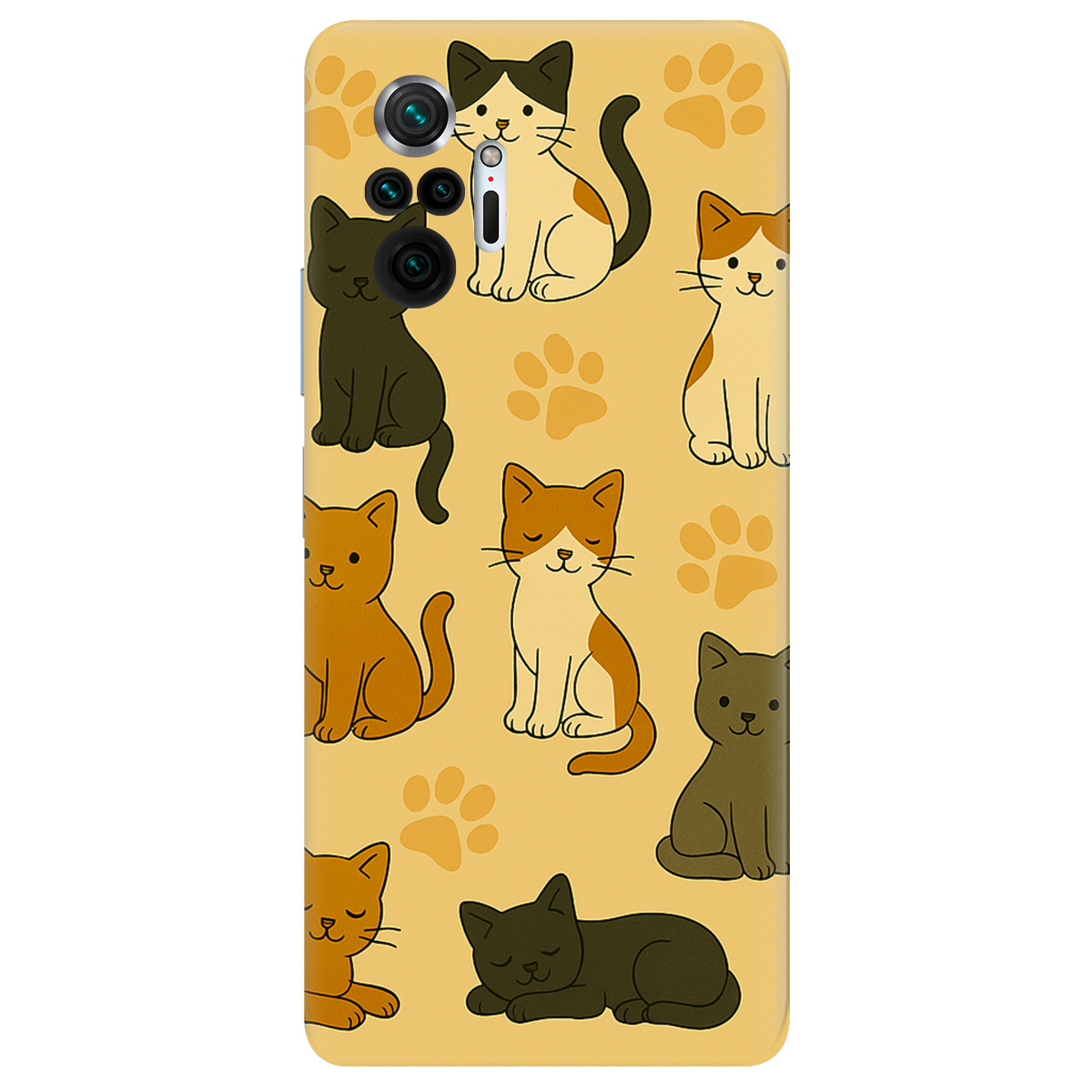 Чехол для Xiaomi Redmi Note 10 Pro прозрачный Милые котики - фото 1 - Чехлы для телефонов