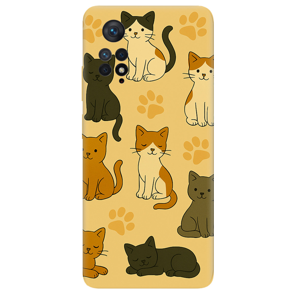 Чохол для Xiaomi Redmi Note 11 Pro прозорий Милі котики - фото 1 - Чохли для телефонів