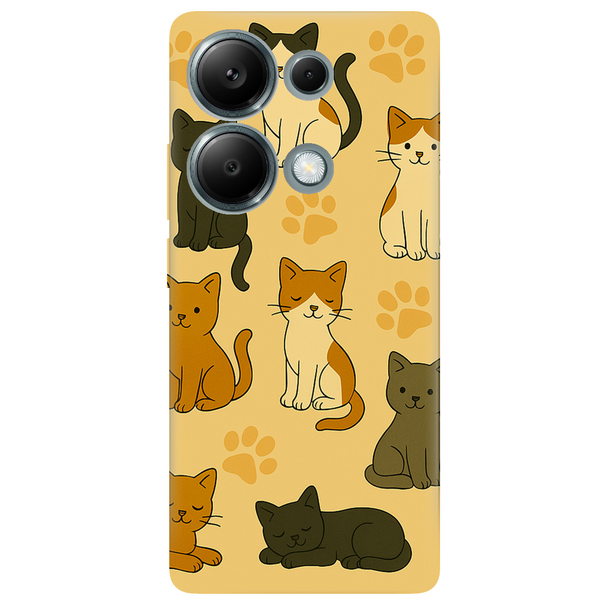 Чехол для Xiaomi Redmi Note 13 Pro 4G прозрачный Милые котики - фото 1 - Чехлы для телефонов