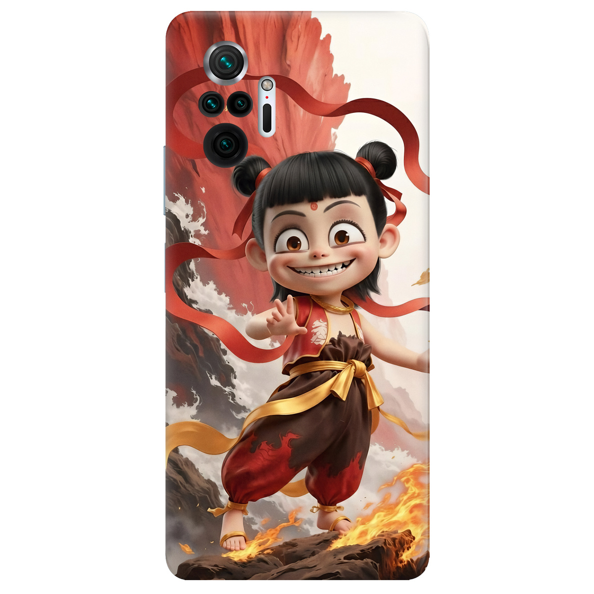 Чехол для Xiaomi Redmi Note 10 Pro прозрачный Огненная Нечжа - фото 1 - Чехлы для телефонов