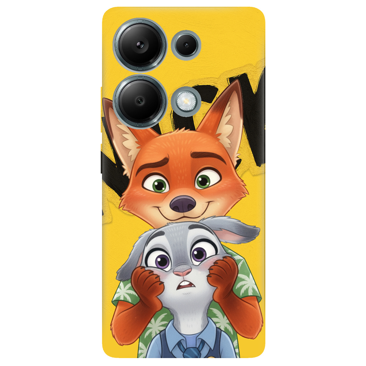 Чохол для Xiaomi Redmi Note 13 Pro 4G прозорий Зоотрополіс Нік та Джуді - фото 1 - Чохли для телефонів