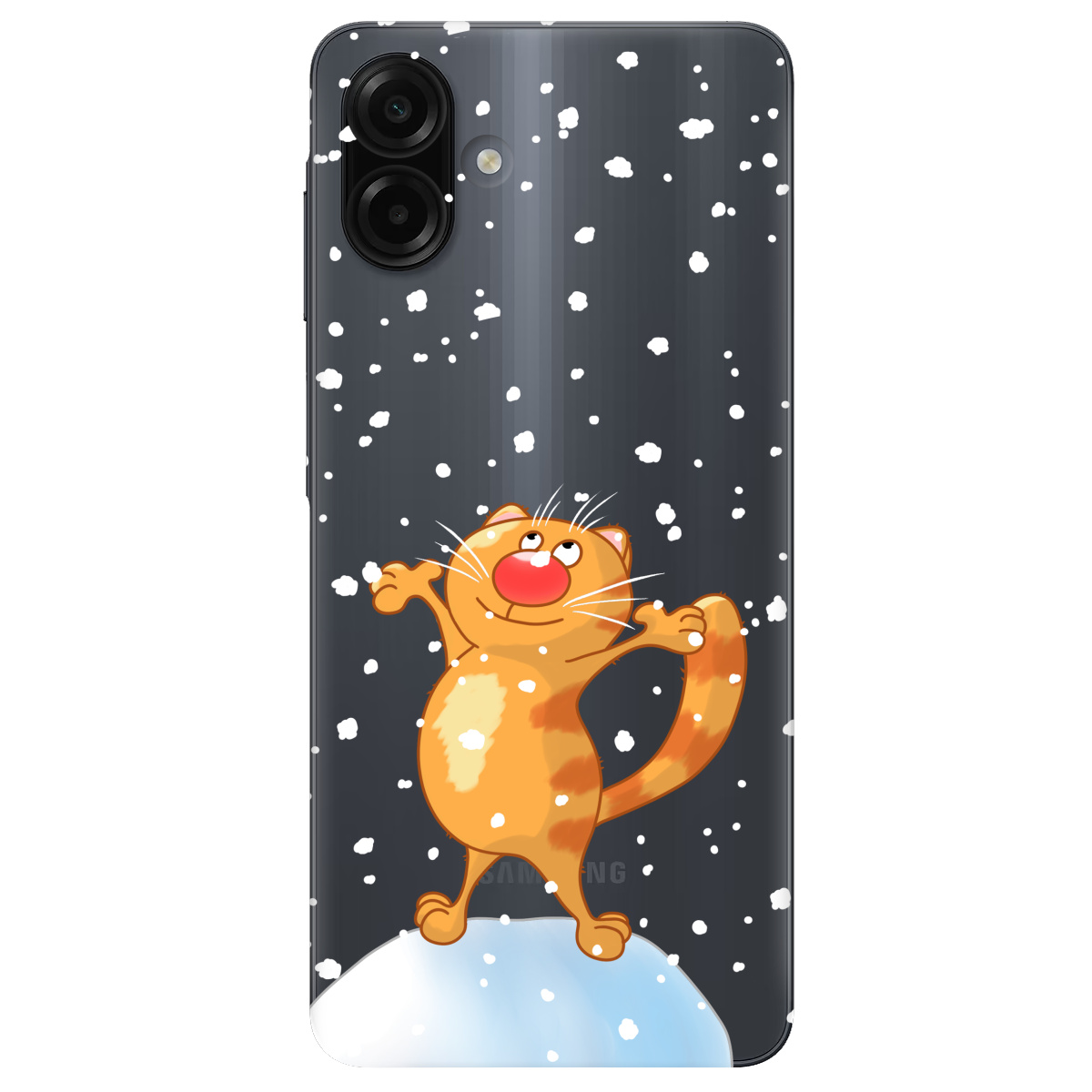 Чехол для Samsung Galaxy A07 прозрачный Be Happy - фото 1 - Чехлы для телефонов