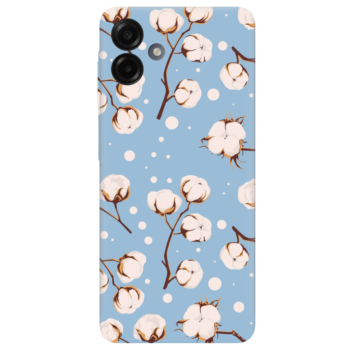 Чохол для Samsung Galaxy A07 прозорий Квітка бавовни - фото 1 - Чохли для телефонів