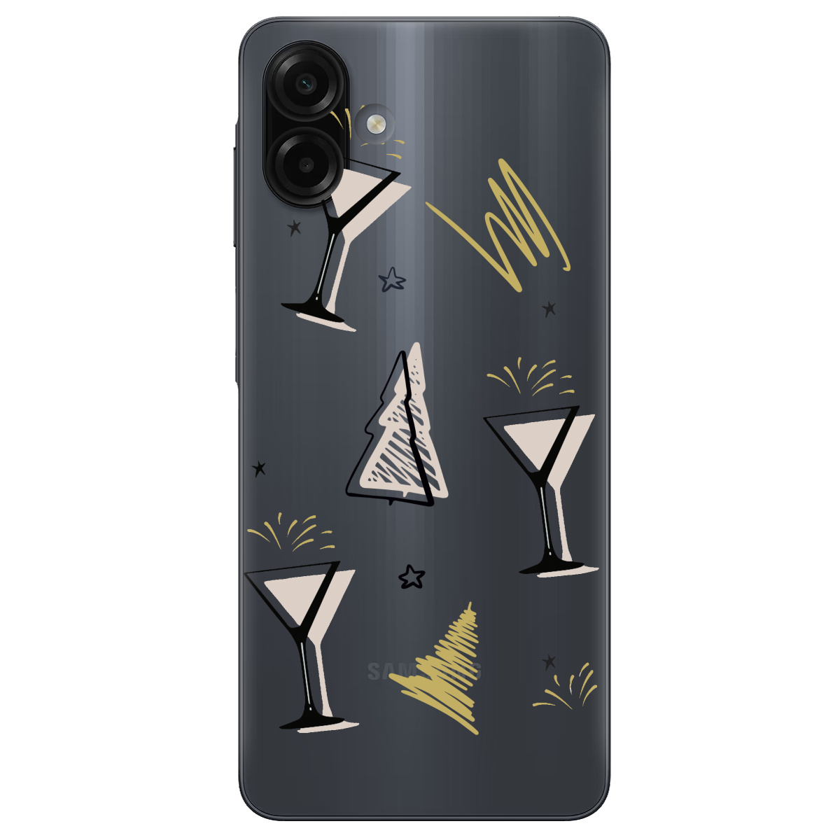 Чехол для Samsung Galaxy A07 прозрачный Hello New Year - фото 1 - Чехлы для телефонов