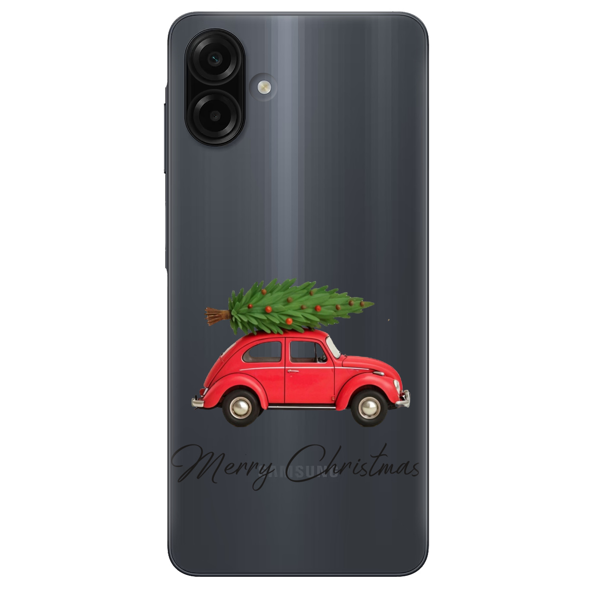 Чехол для Samsung Galaxy A07 прозрачный Christmas on Wheels - фото 1 - Чехлы для телефонов