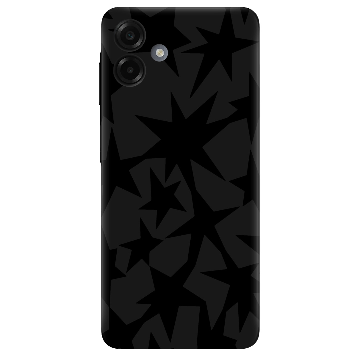 Чохол для Samsung Galaxy A07 чорний матовий soft touch Black stars - фото 1 - Чохли для телефонів