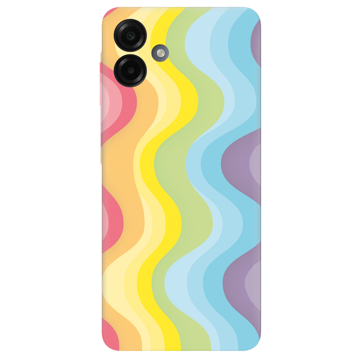 Чохол для Samsung Galaxy A07 прозорий Веселкові хвилі - фото 1 - Чохли для телефонів
