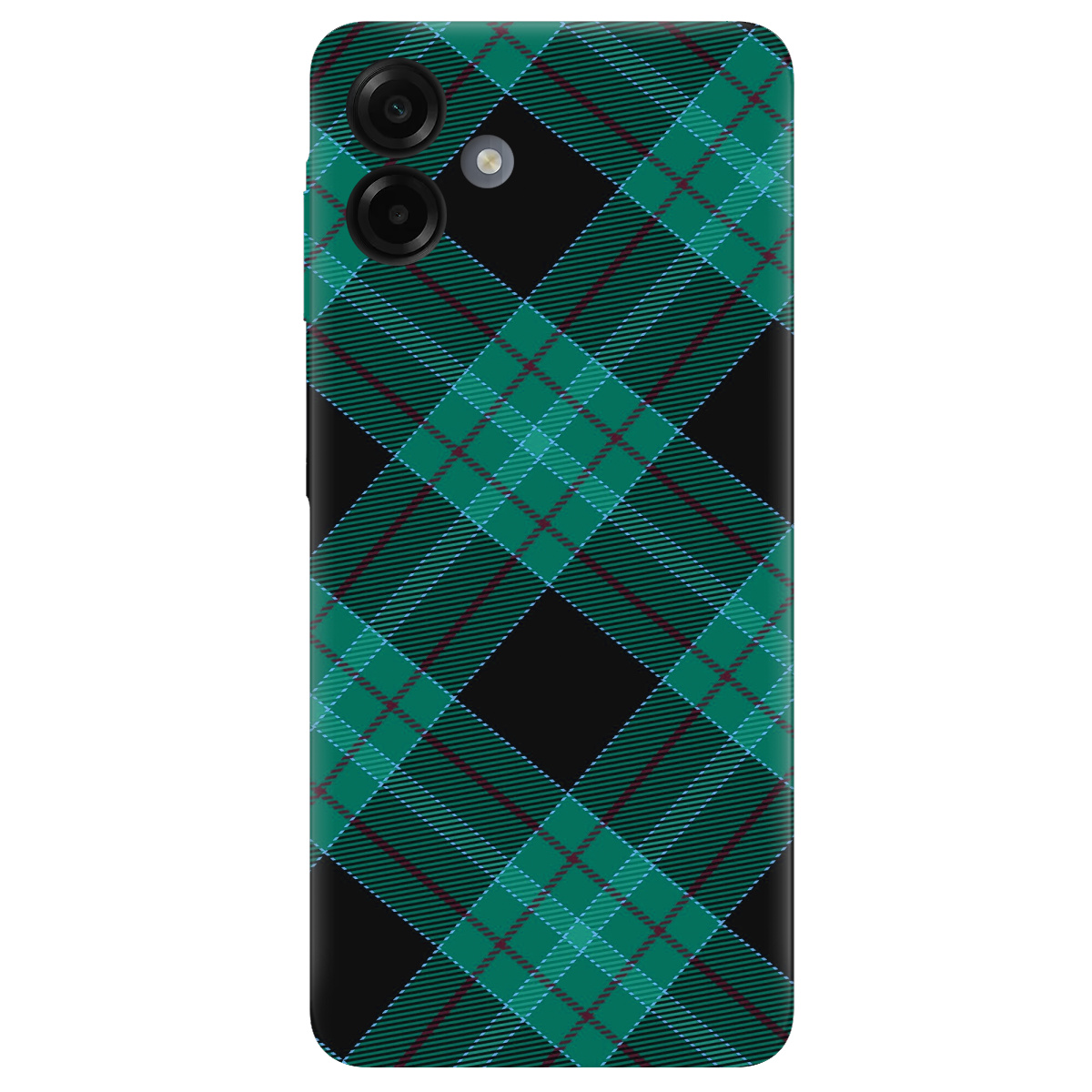 Чехол для Samsung Galaxy A07 прозрачный Зелений тартан - фото 1 - Чехлы для телефонов