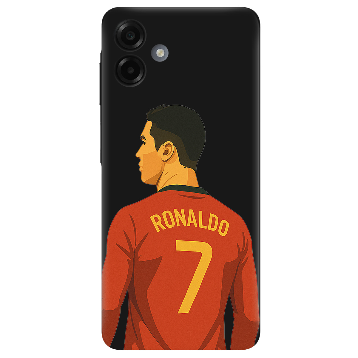 Чохол для Samsung Galaxy A07 чорний матовий soft touch Ronaldo - фото 1 - Чохли для телефонів