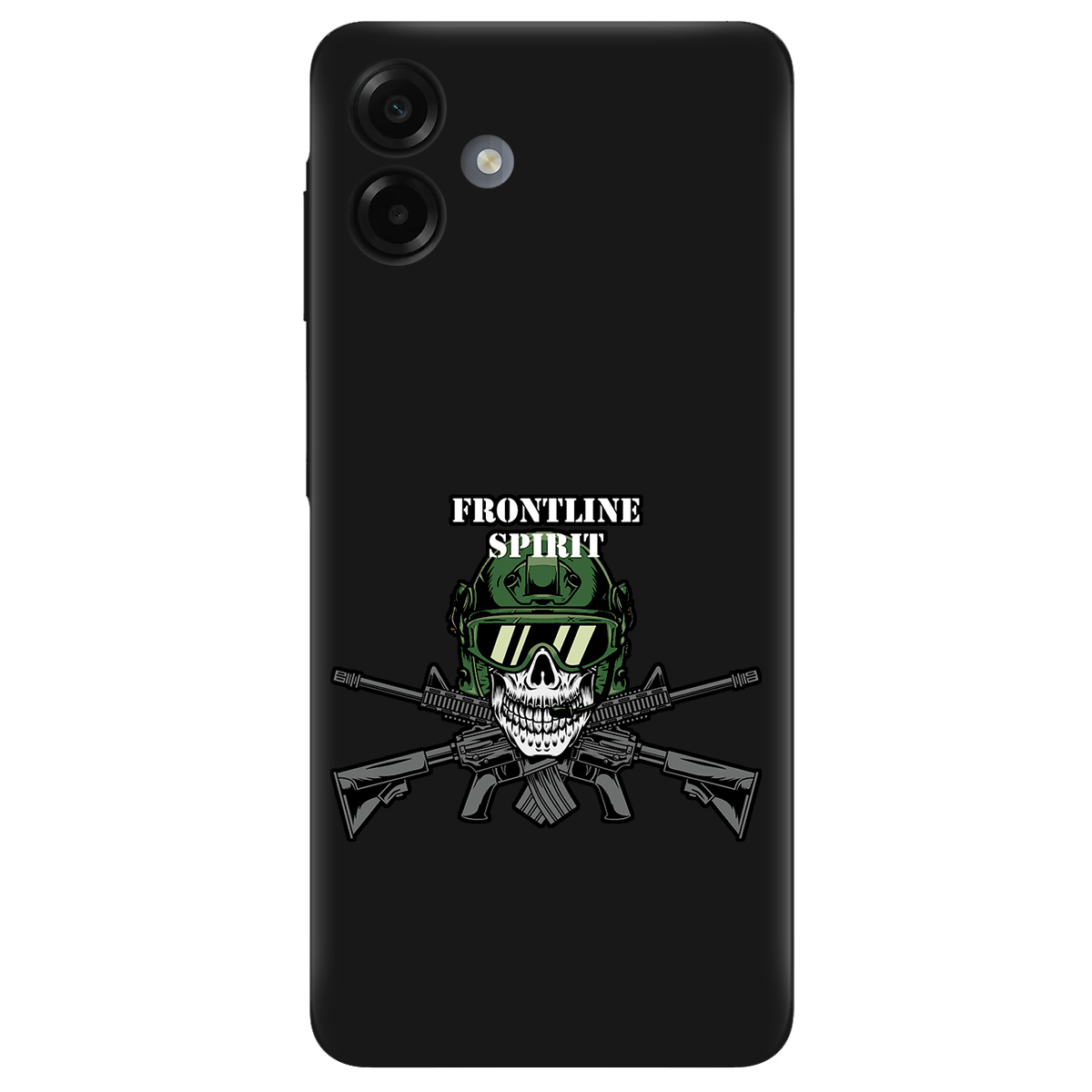 Чохол для Samsung Galaxy A07 чорний матовий soft touch Дух фронту - фото 1 - Чохли для телефонів