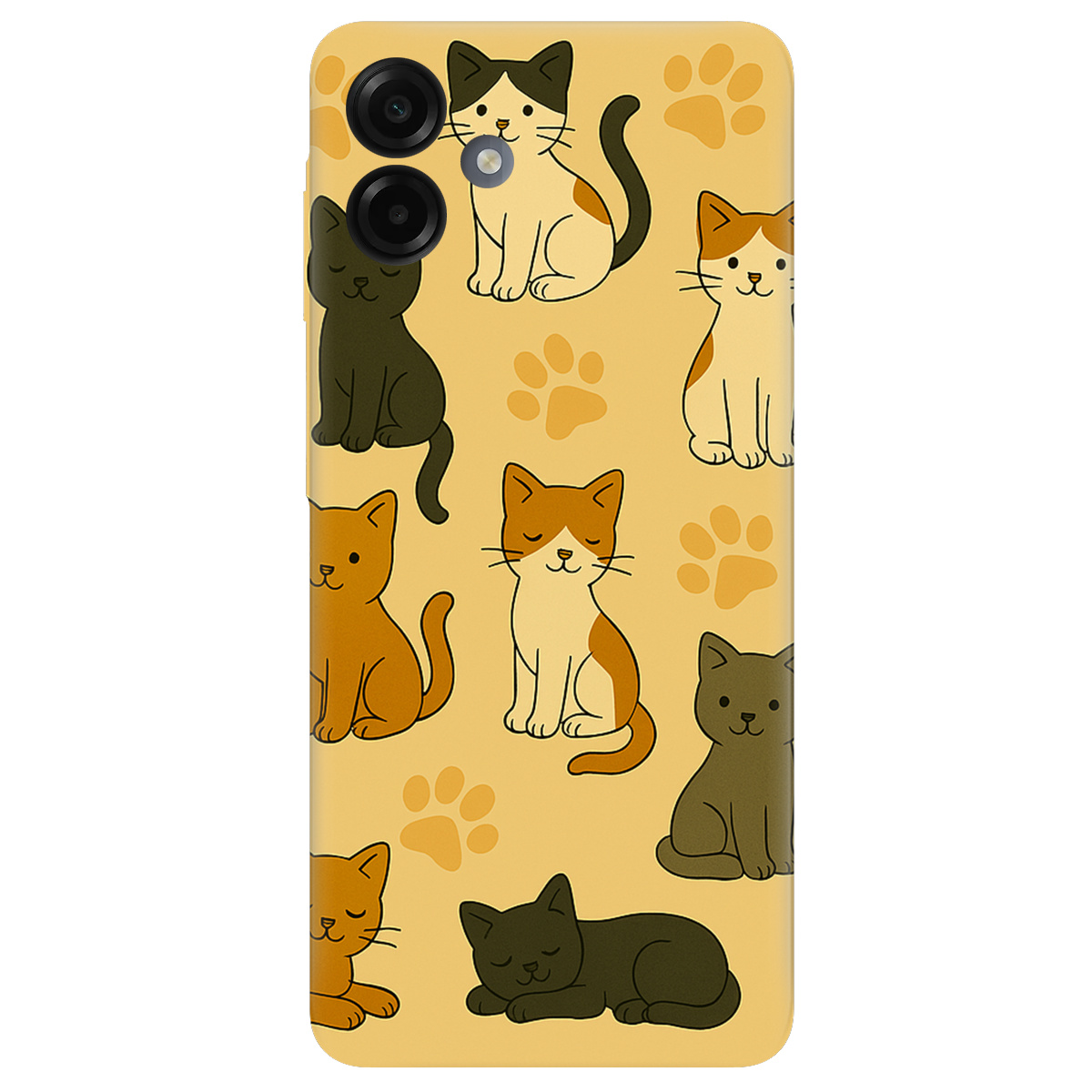 Чехол для Samsung Galaxy A07 прозрачный Милые котики - фото 1 - Чехлы для телефонов
