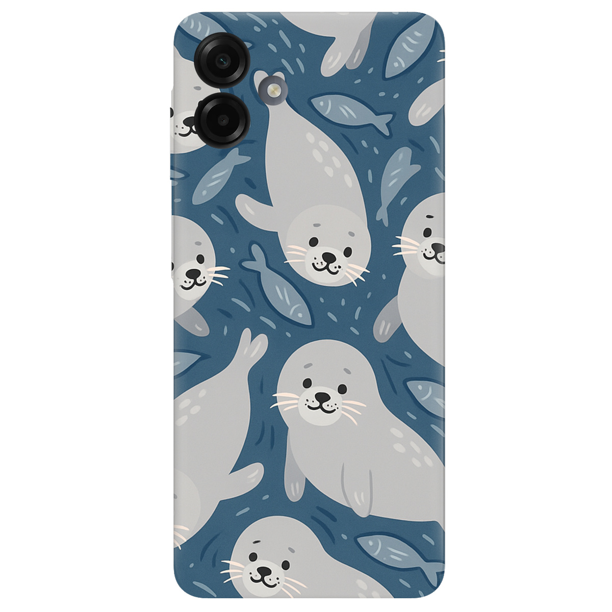 Чехол для Samsung Galaxy A07 прозрачный Морские котики - фото 1 - Чехлы для телефонов