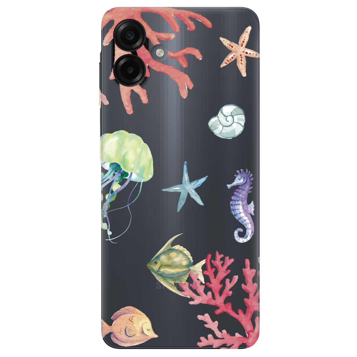 Чохол для Samsung Galaxy A07 прозорий Кораловий світ - фото 1 - Чохли для телефонів