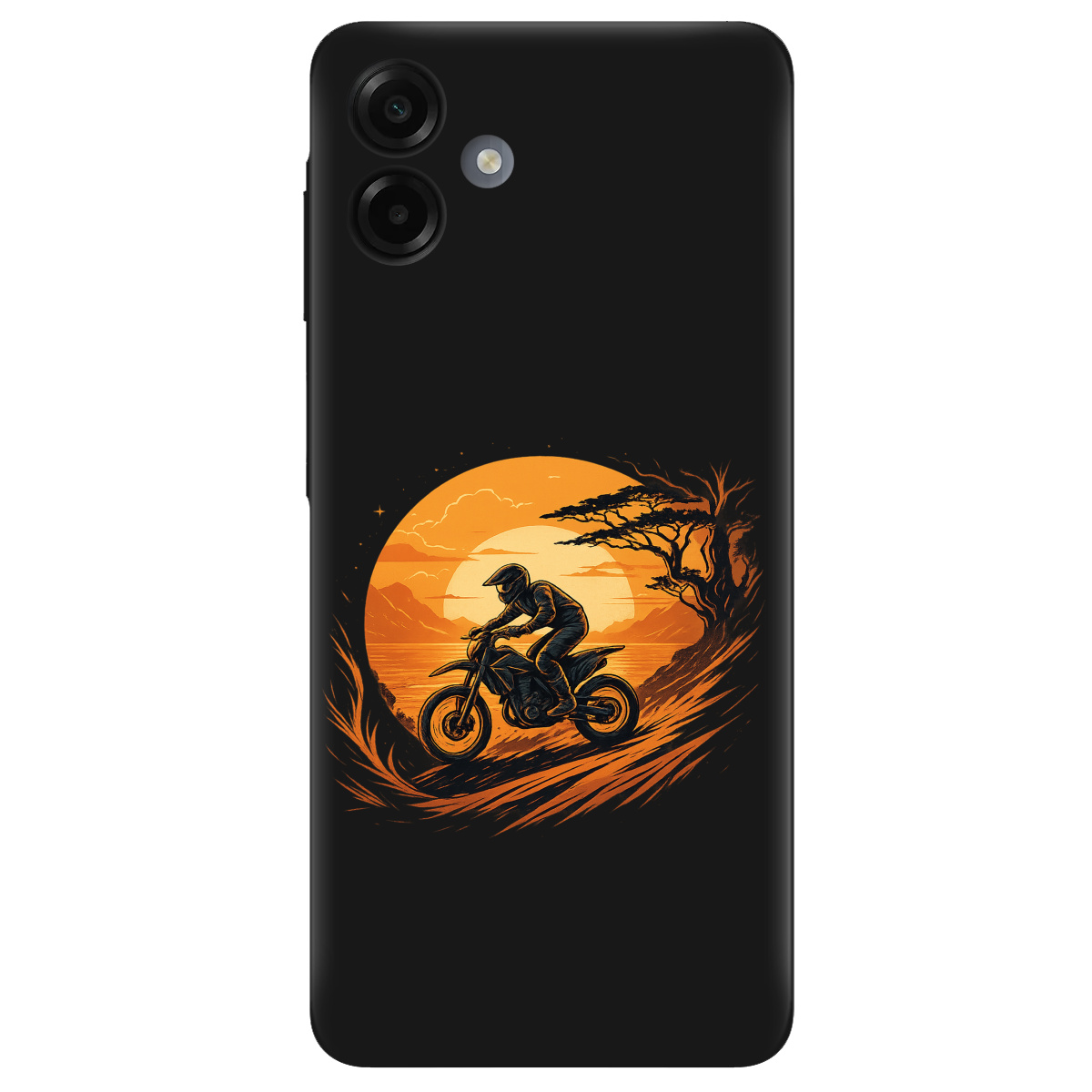 Чохол для Samsung Galaxy A07 чорний матовий soft touch БайкШлях - фото 1 - Чохли для телефонів