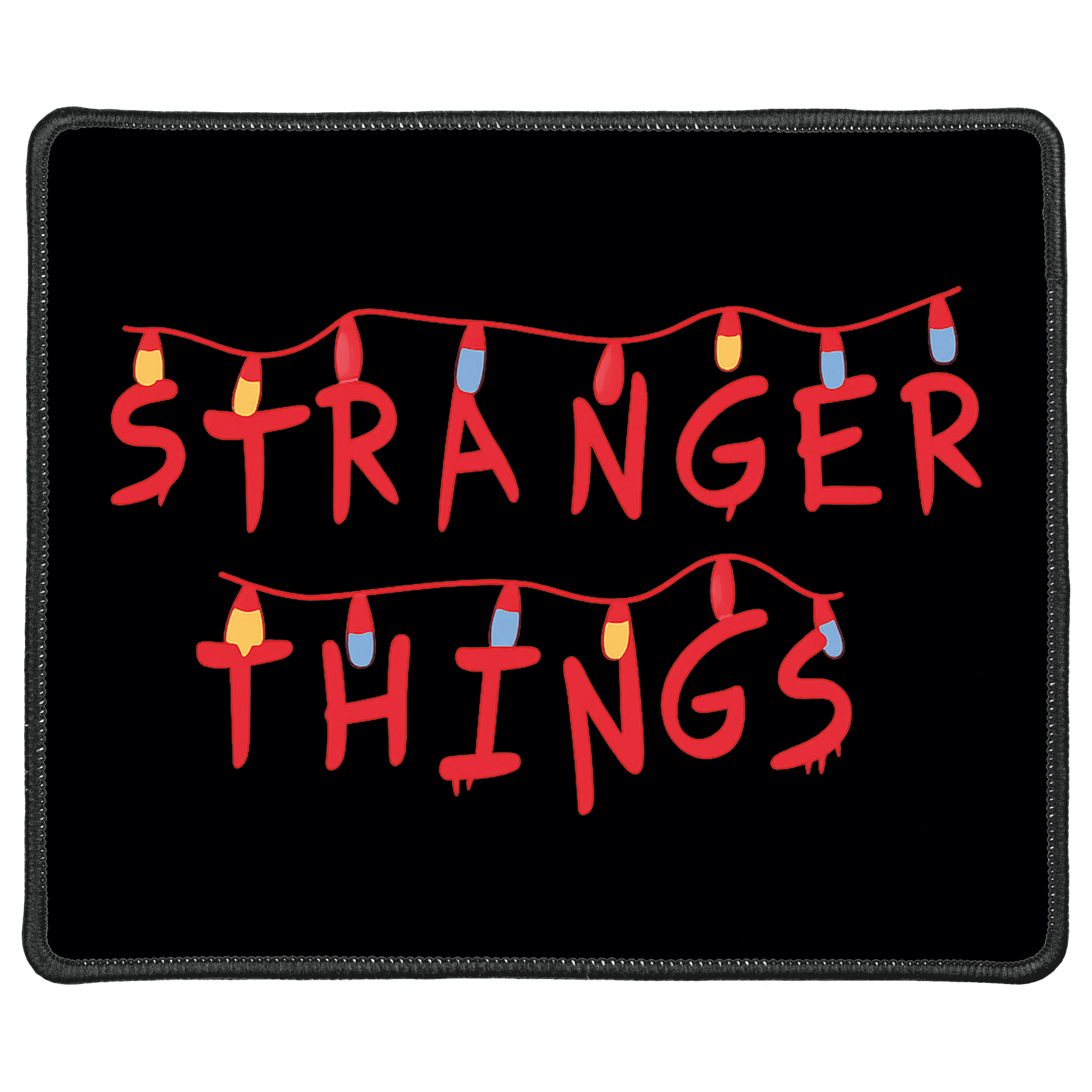 Килимок для миші з чорним оверлоком (30 * 25 см) Stranger Things "Код світла" - фото 1 - Килимки для миші