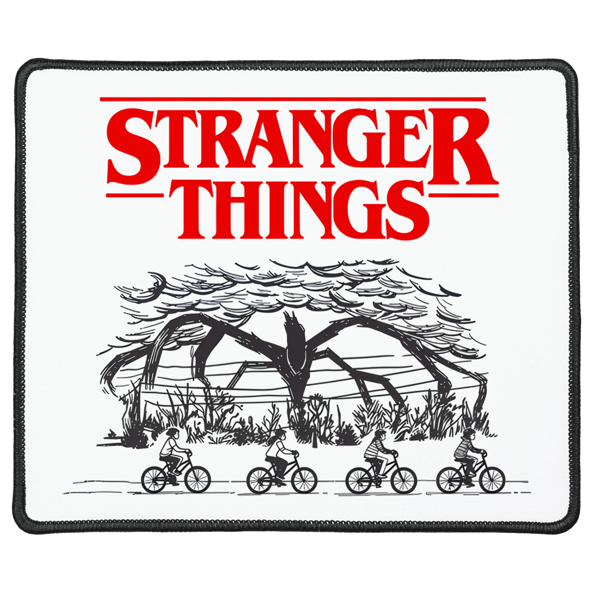 Килимок для миші з чорним оверлоком (26 * 21 см) Дивні дива "Силует Вивороту" - фото 1 - Килимки для миші