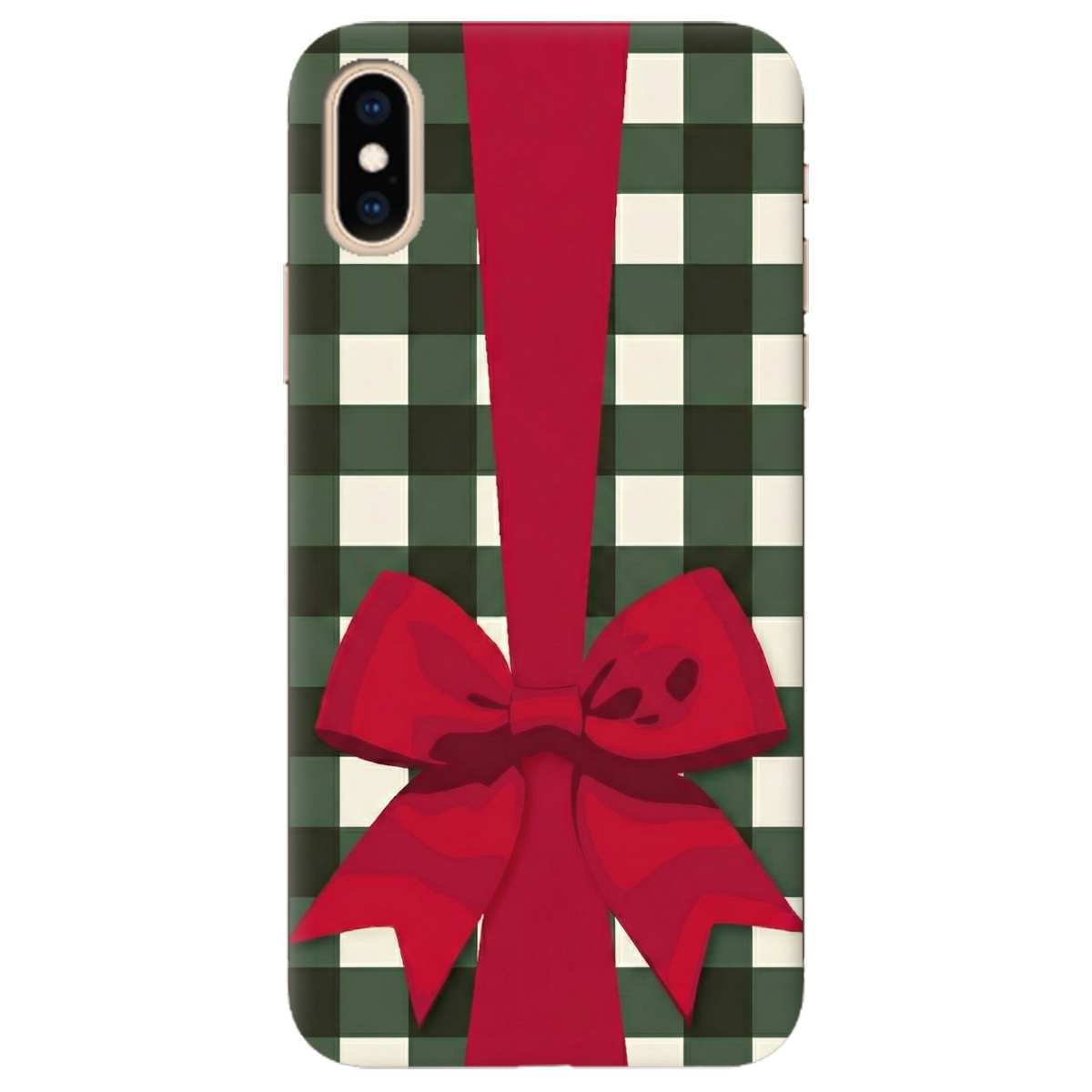 Чехол для Apple iPhone XS прозрачный Праздничный бант - фото 1 - Чехлы для телефонов