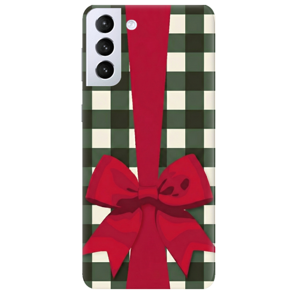 Чехол для Samsung Galaxy S21 прозрачный Праздничный бант - фото 1 - Чехлы для телефонов