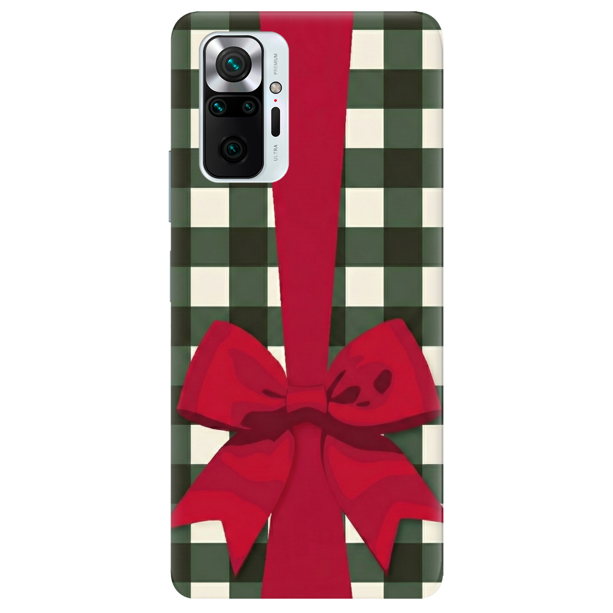 Чехол для Xiaomi Redmi Note 10 Pro прозрачный Праздничный бант - фото 1 - Чехлы для телефонов