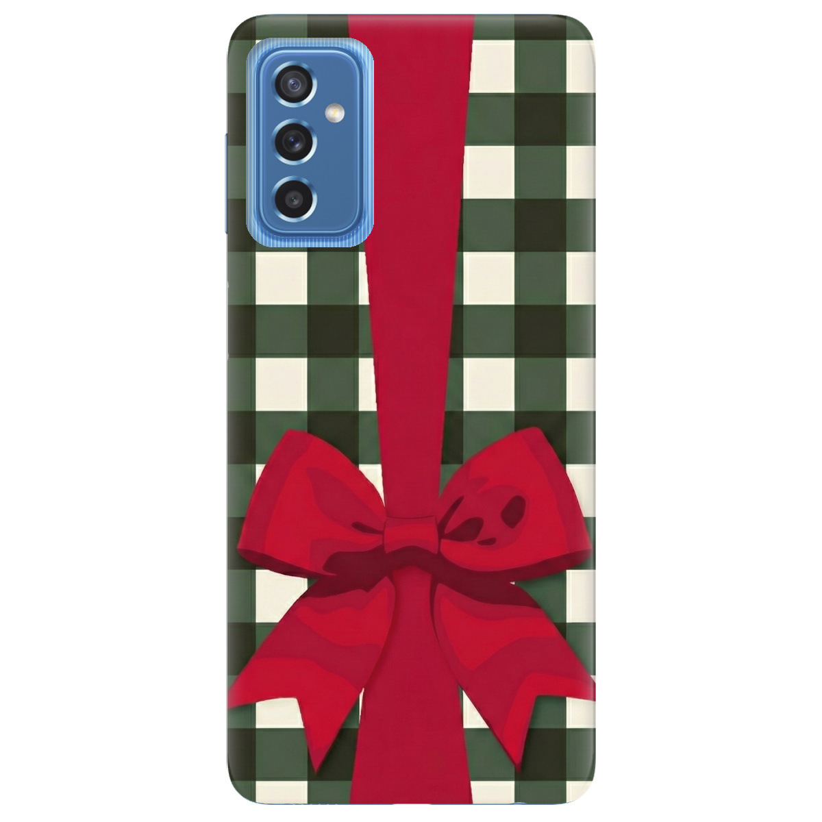 Чохол для Samsung Galaxy M52 прозорий Святковий бант - фото 1 - Чохли для телефонів