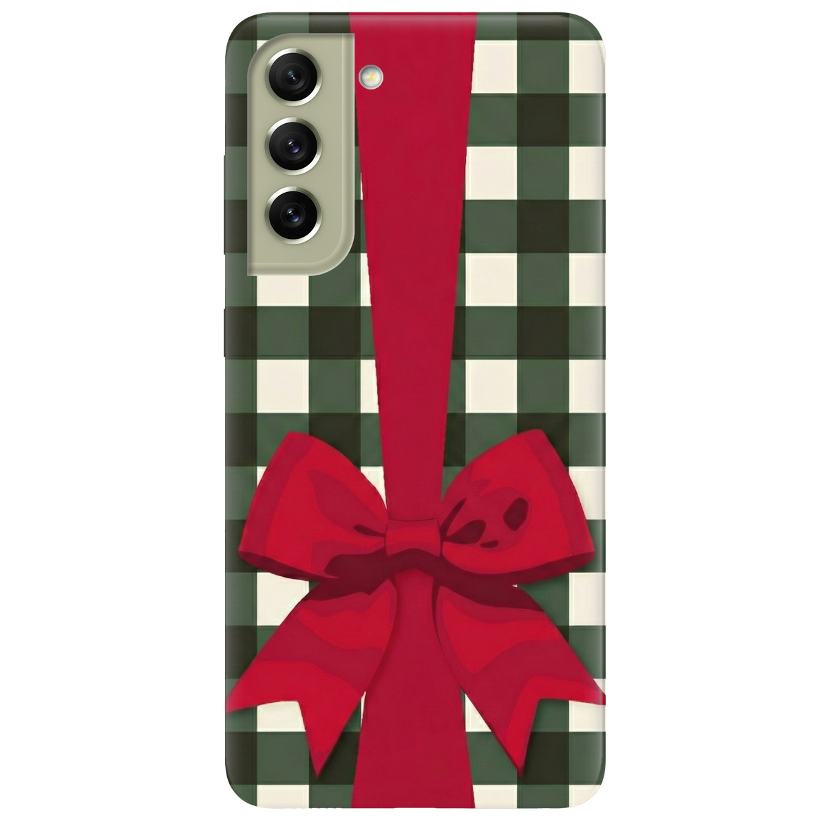 Чехол для Samsung Galaxy S21 FE прозрачный Праздничный бант - фото 1 - Чехлы для телефонов