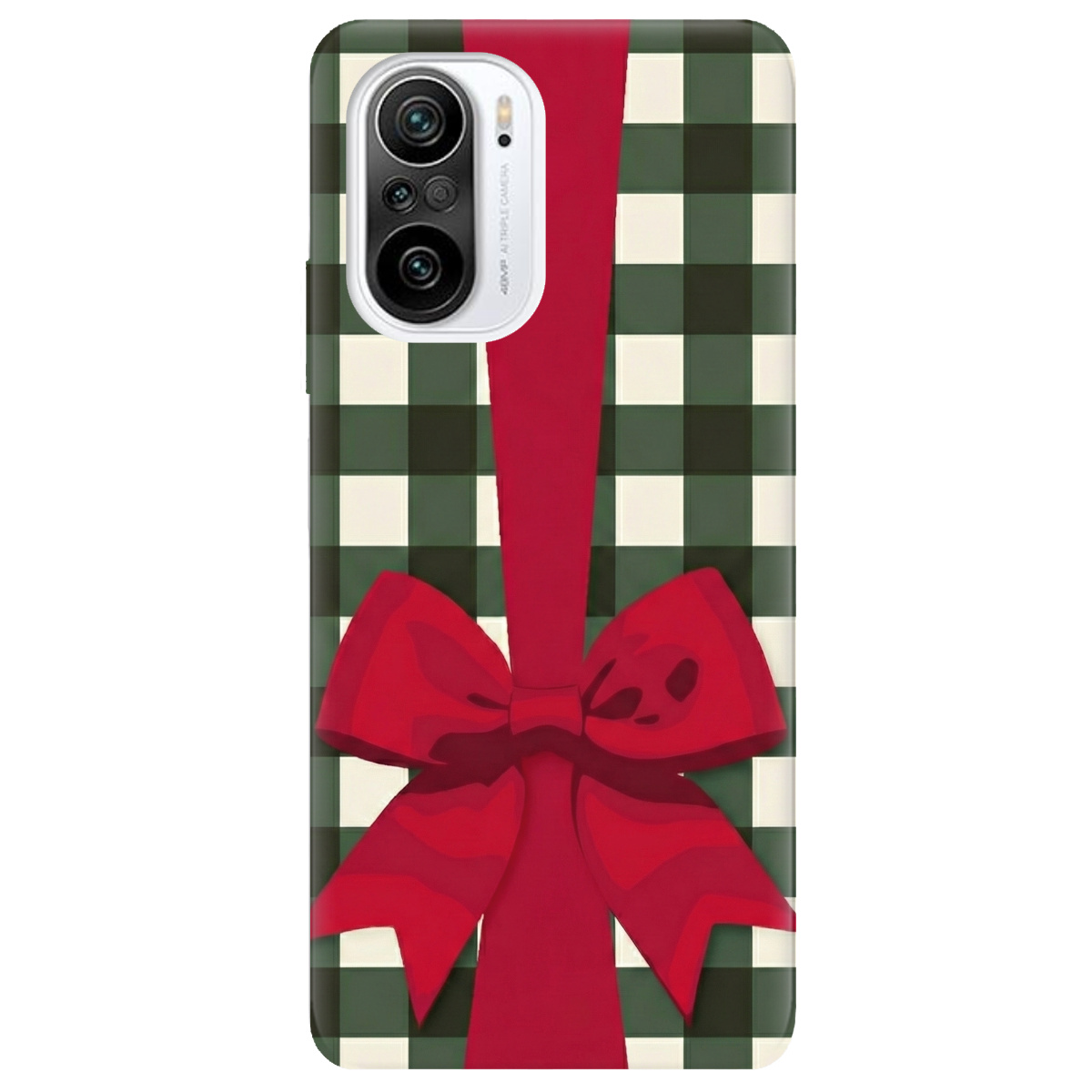 Чохол для Xiaomi Poco F3 прозорий Святковий бант - фото 1 - Чохли для телефонів