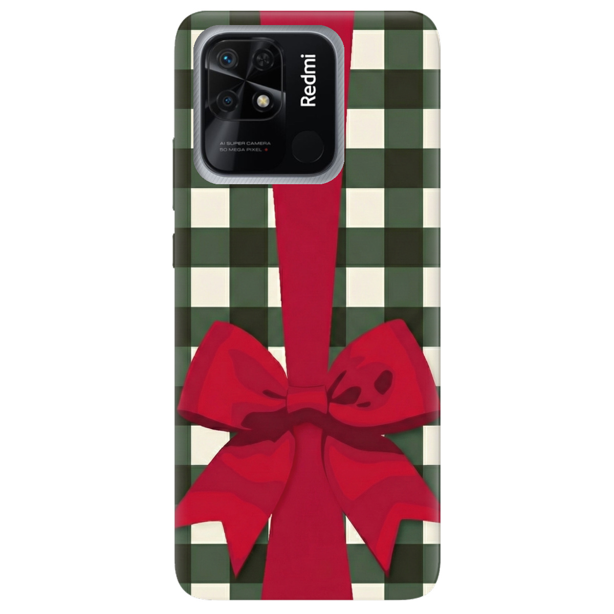 Чохол для Xiaomi Redmi 10C прозорий Святковий бант - фото 1 - Чохли для телефонів