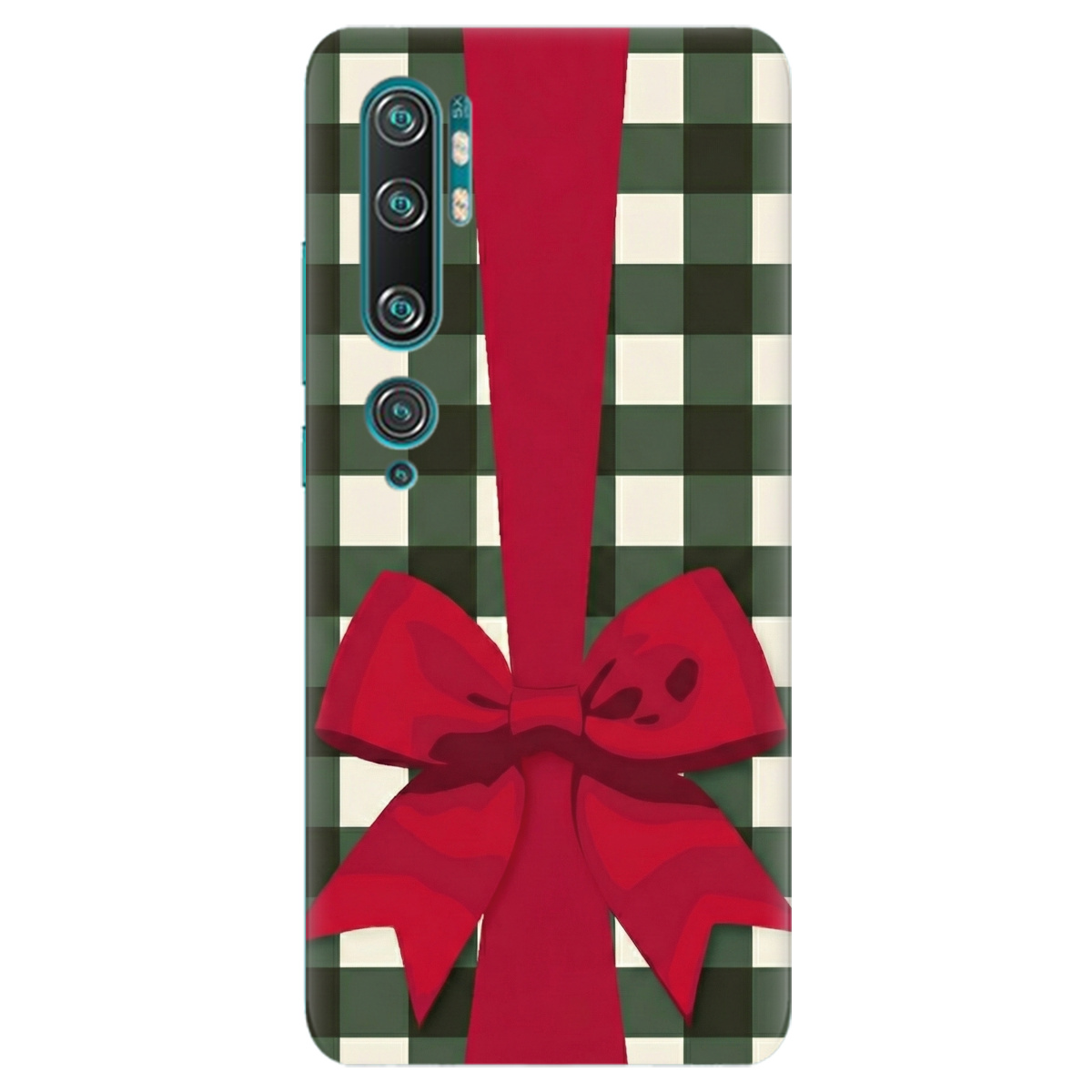 Чехол для Xiaomi Mi Note 10 Pro прозрачный Праздничный бант - фото 1 - Чехлы для телефонов