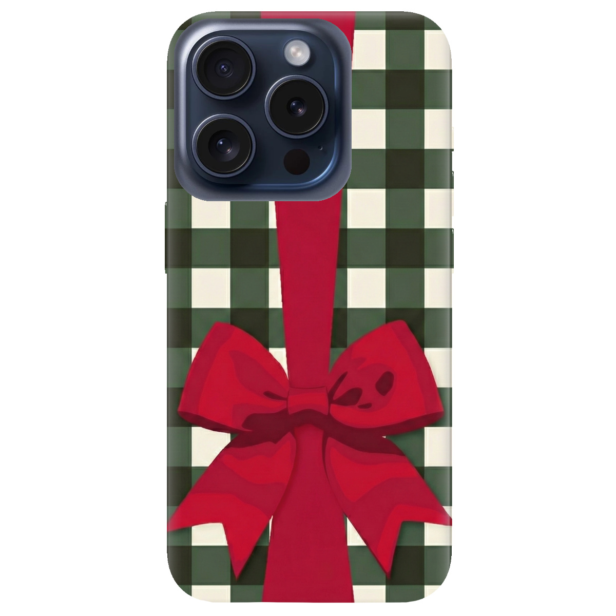 Чохол для Apple iPhone 15 Pro прозорий Святковий бант - фото 1 - Чохли для телефонів