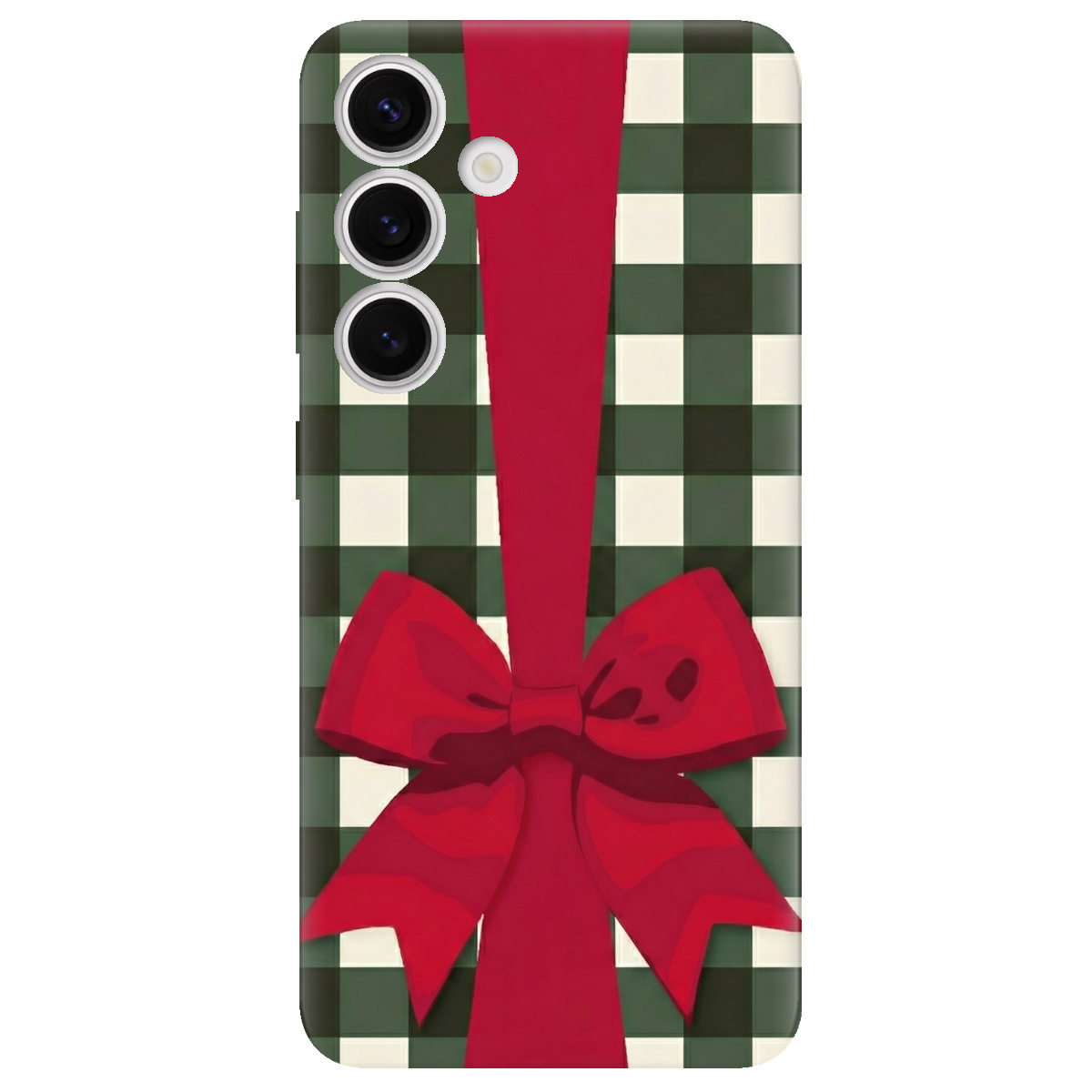 Чохол для Samsung Galaxy S24 прозорий Святковий бант - фото 1 - Чохли для телефонів