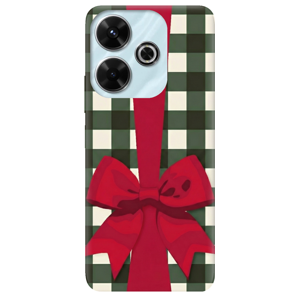 Чехол для Xiaomi Poco M6 4G прозрачный Праздничный бант - фото 1 - Чехлы для телефонов