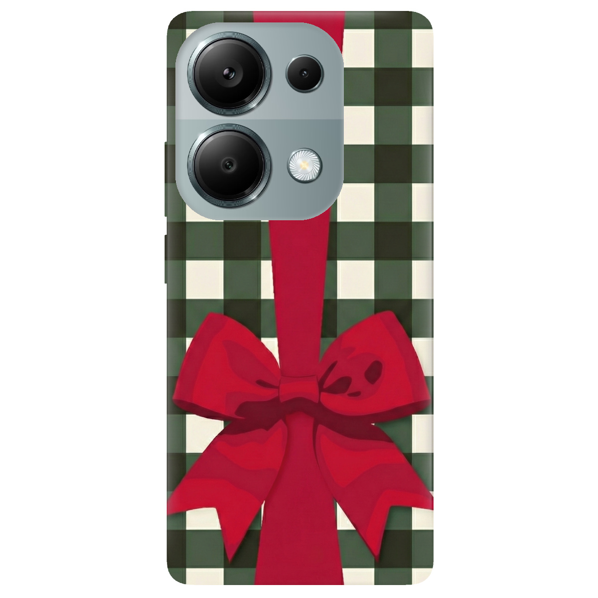 Чехол для Xiaomi Poco M6 Pro 4G прозрачный Праздничный бант - фото 1 - Чехлы для телефонов