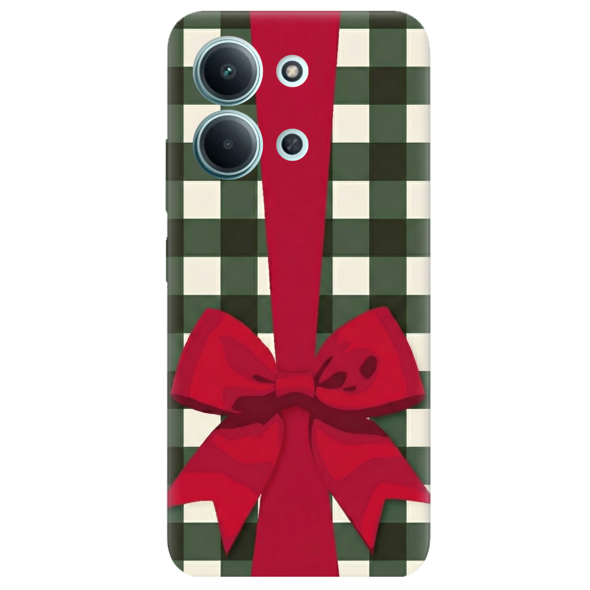 Чохол для Xiaomi Redmi 15C прозорий Святковий бант - фото 1 - Чохли для телефонів