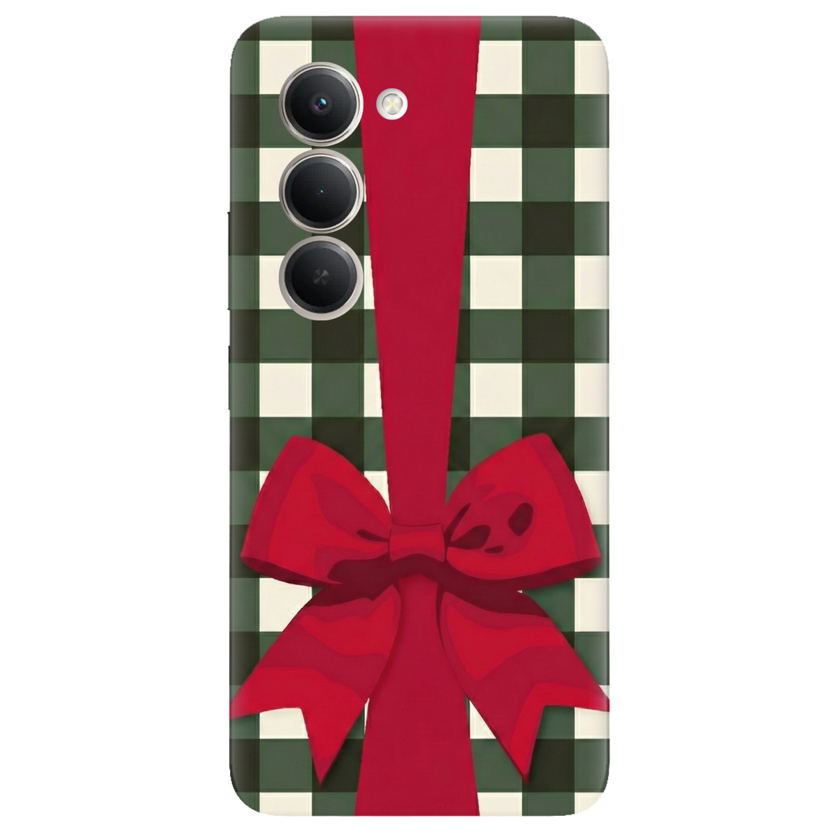 Чохол для Xiaomi Redmi 15 прозорий Святковий бант - фото 1 - Чохли для телефонів