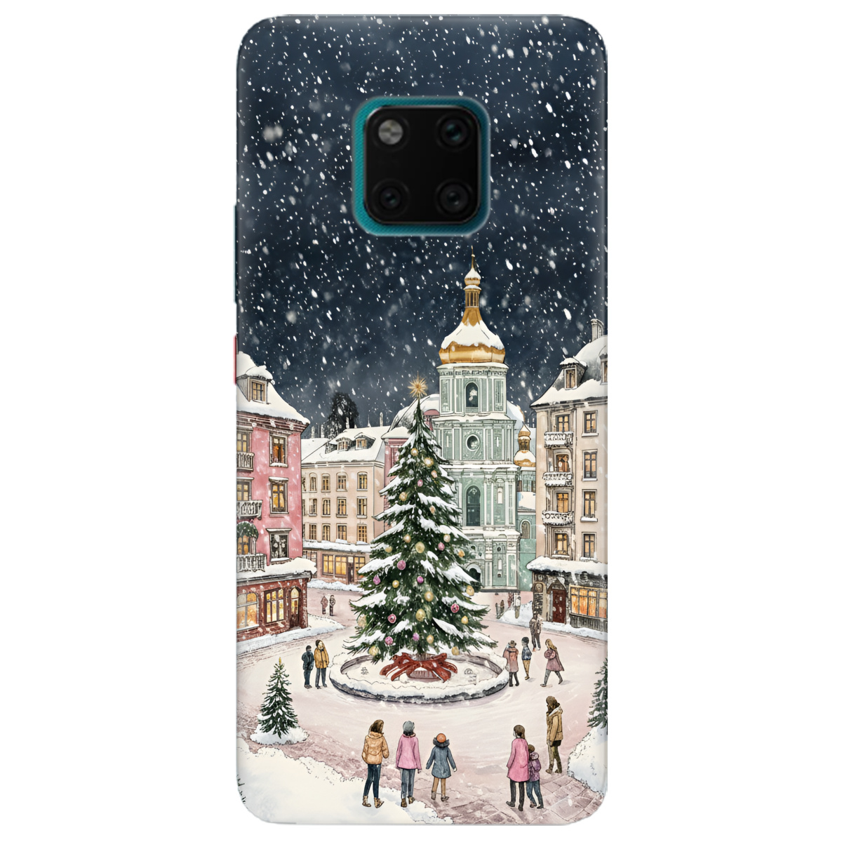 Чохол для Huawei Mate 20 Pro прозорий Новорічне місто - фото 1 - Чохли для телефонів