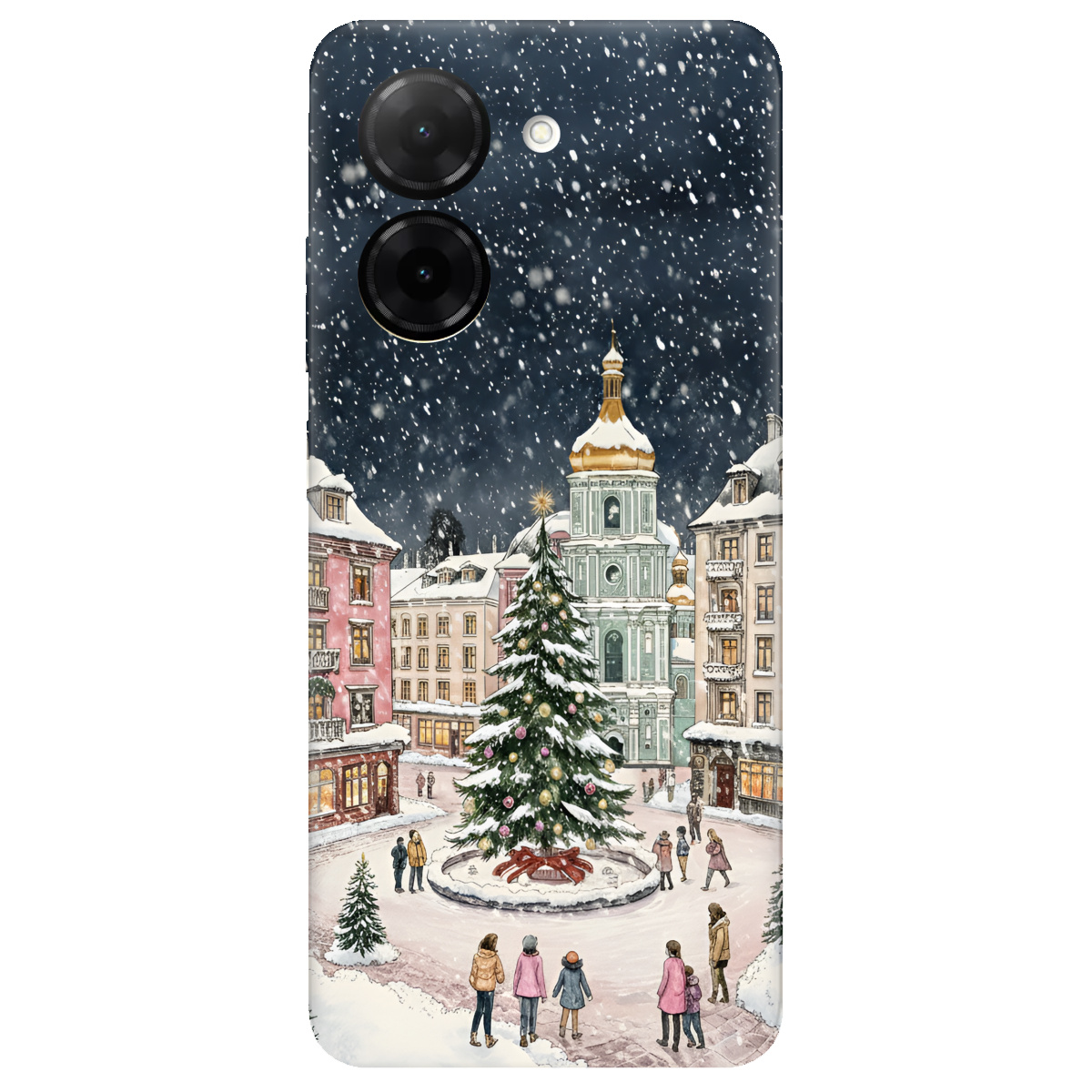 Чохол для Xiaomi Redmi A5 прозорий Новорічне місто - фото 1 - Чохли для телефонів