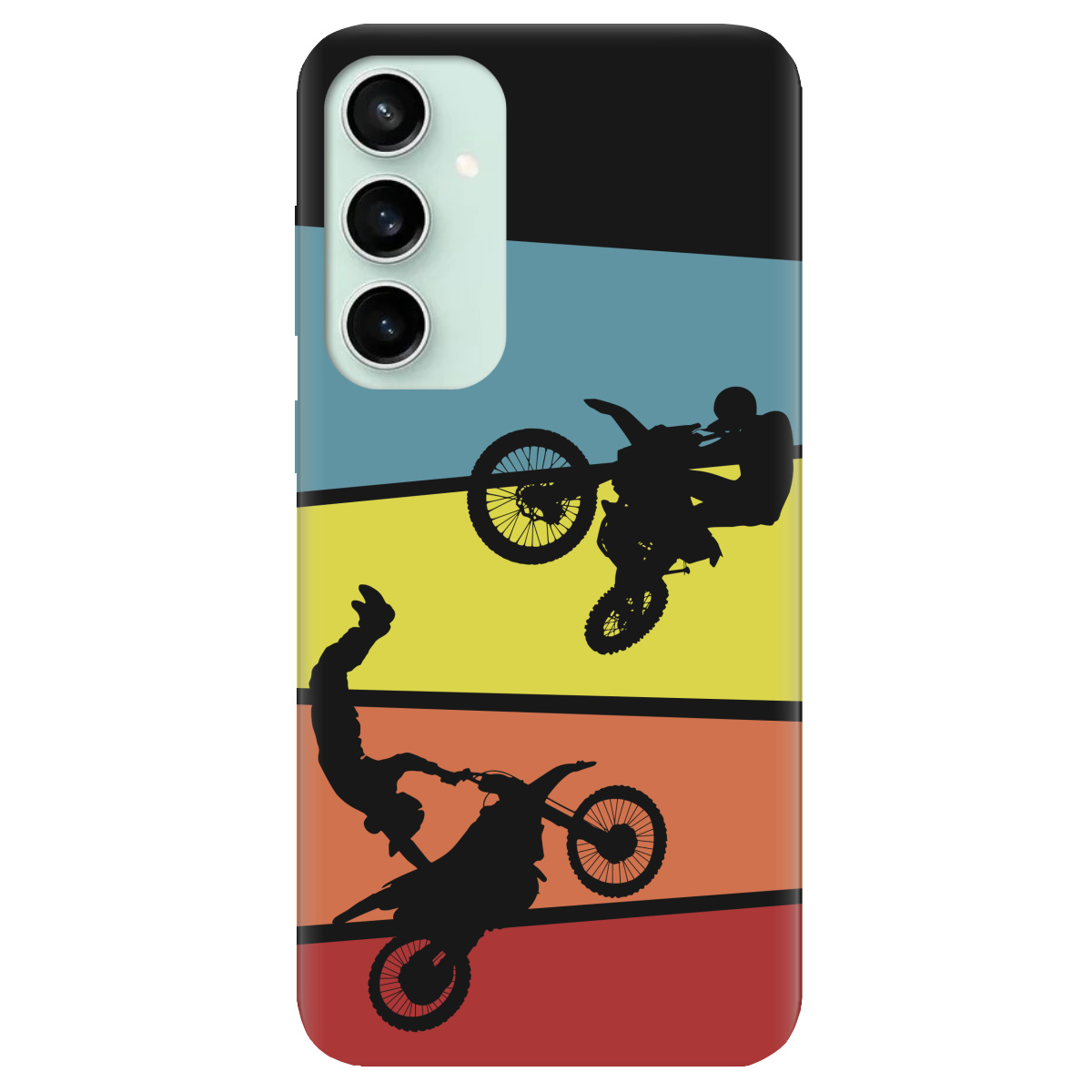 Чохол для Samsung Galaxy S23 FE чорний матовий soft touch Летючий мотор - фото 1 - Чохли для телефонів