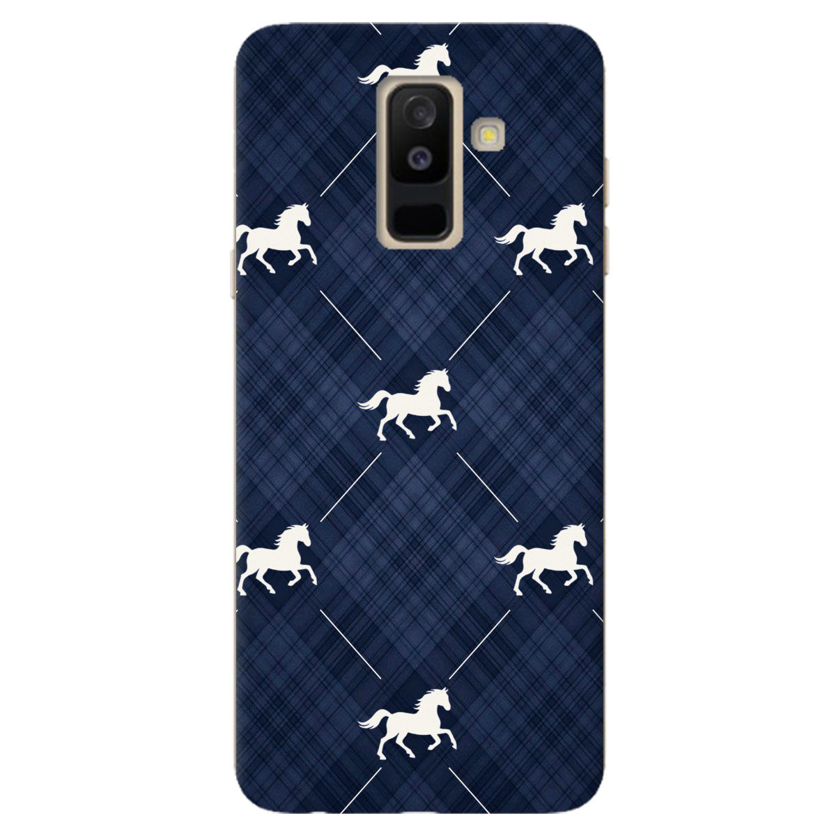 Чехол для Samsung Galaxy A6 Plus 2018 прозрачный Лошадь классика - фото 1 - Чехлы для телефонов