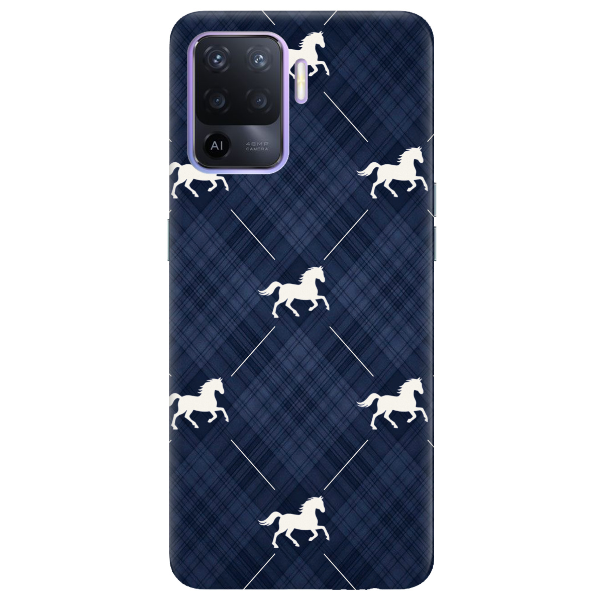 Чохол для Oppo Reno 5 Lite прозорий Кінь класика - фото 1 - Чохли для телефонів