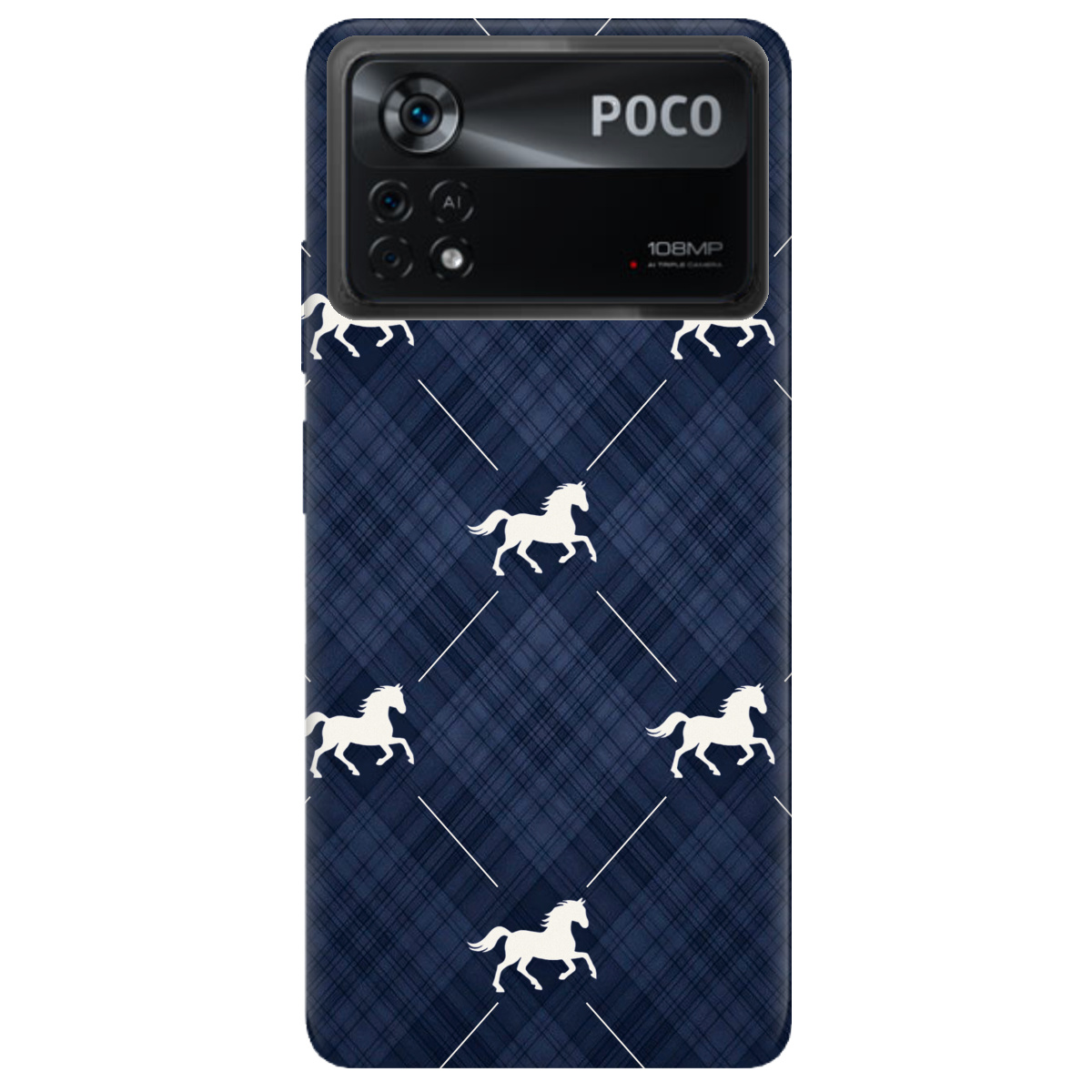 Чохол для Xiaomi Poco X4 Pro 5G прозорий Кінь класика - фото 1 - Чохли для телефонів