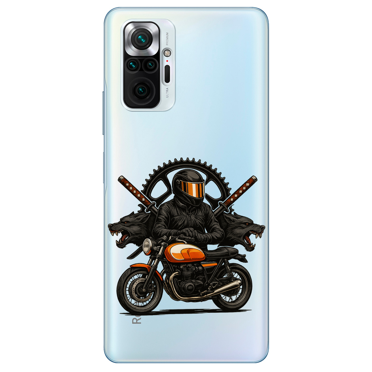 Чехол для Xiaomi Redmi Note 10 Pro прозрачный МотоНиндзя - фото 1 - Чехлы для телефонов