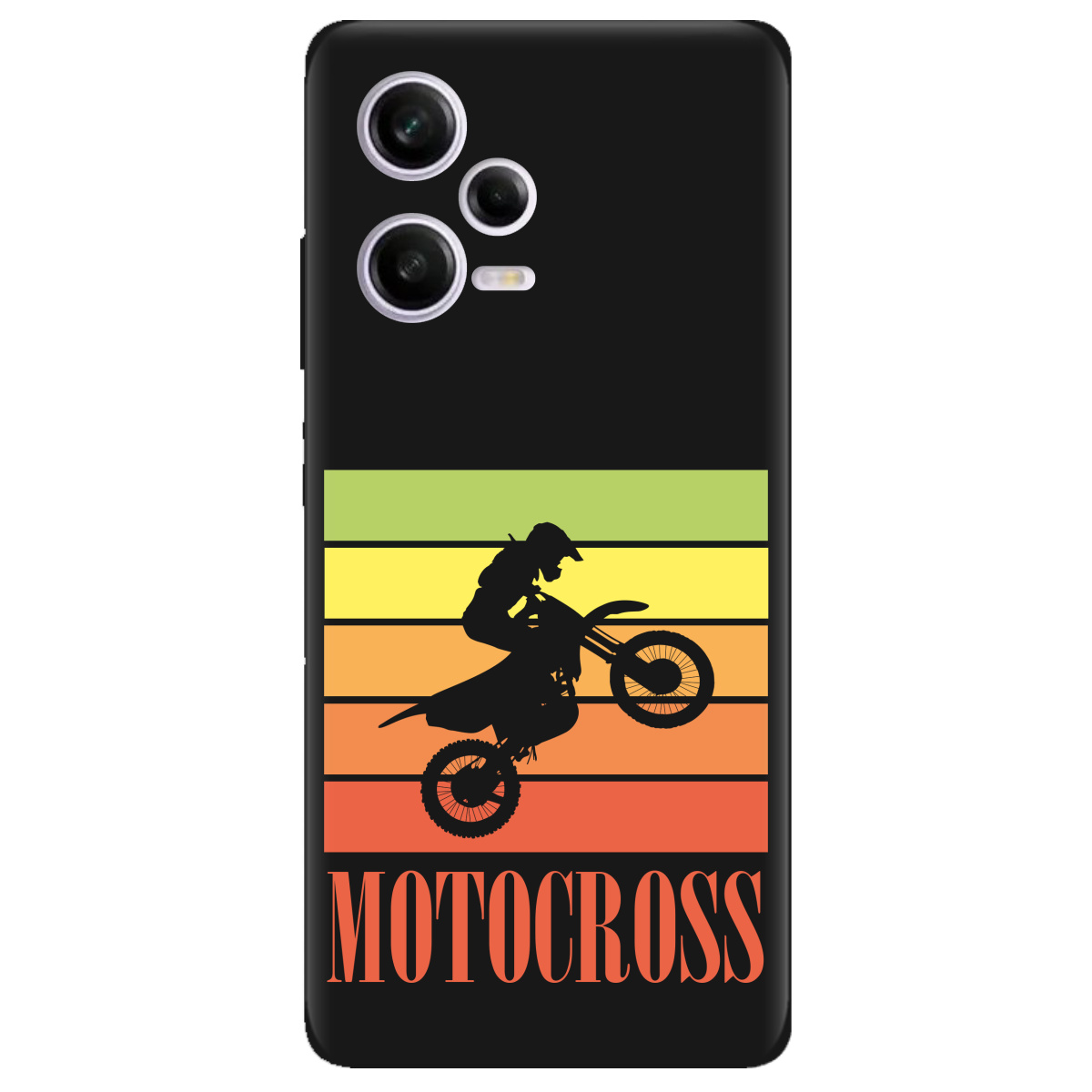 Чохол для Xiaomi Redmi Note 12 Pro 5G чорний матовий soft touch Motocross - фото 1 - Чохли для телефонів