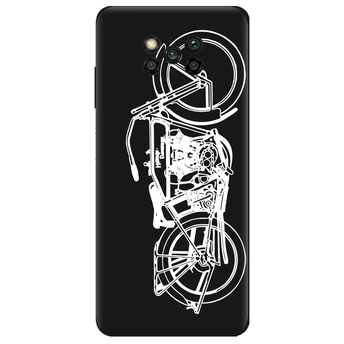 Чехол для Xiaomi Poco X3 черный матовый soft touch Железная воля - фото 1 - Чехлы для телефонов