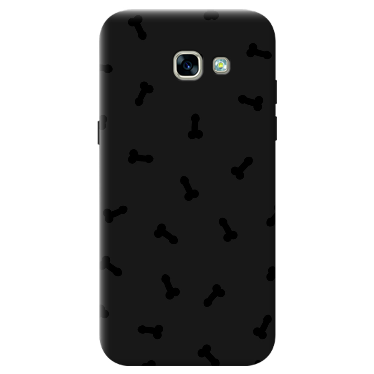 Чохол для Samsung Galaxy A5 2017 чорний матовий soft touch Маленькі дікпіки - фото 1 - Чохли для телефонів