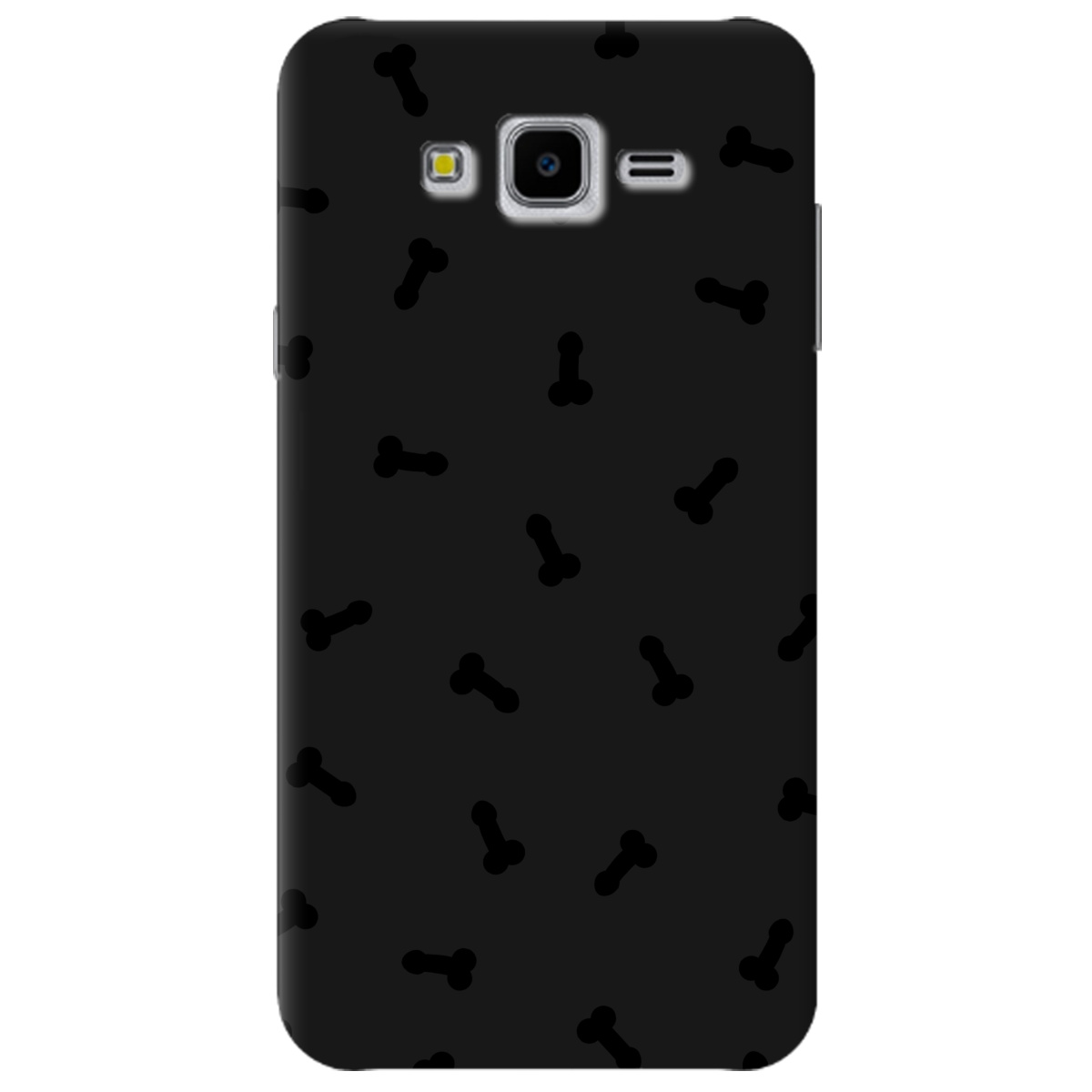 Чохол для Samsung Galaxy J7 Neo J701F/DS чорний матовий soft touch Маленькі дікпіки - фото 1 - Чохли для телефонів