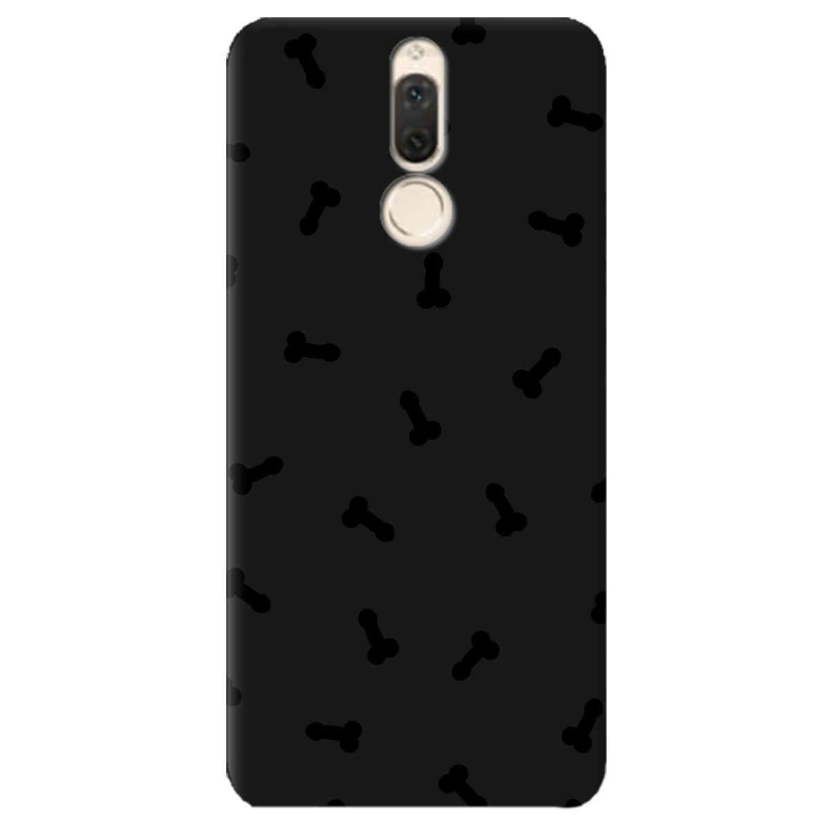 Чехол для Huawei Mate 10 Lite черный матовый soft touch Маленькие дикпики - фото 1 - Чехлы для телефонов